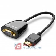 Adapter HDMI Wtyk - VGA Gniazdo UGREEN MM105, Przejściówka HDMI/VGA