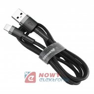 Kabel USB A - Iphone BASEUS 1m Lightning 2,4A czarno-szary