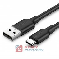 Kabel USB  USB-C 0,25m UGREEN QC3.0 25cm 3A Czarny