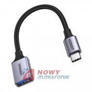 Kabel USB-C/USB-A 3.0 OTG UGREEN 15cm, USB-C Wtyk/USB-A Gniazdo