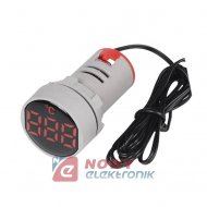 Kontrolka LED TERMOMETR 22mm RED ST16C czerwony 230V -20-199st.C 50-380VAC