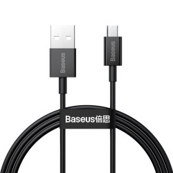 Kabel USB - MicroUSB BASEUS 1m 2A Black-Kable i Przyłącza RTV i PC
