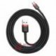 Kabel USB - MicroUSB BASEUS 1m QC 2,4A Black/Red, HQ wytrzymały