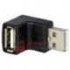 Przejście USB A-wt/A-gn kątowe Adapter