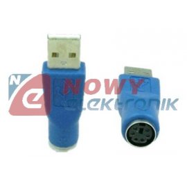 Przejście Wtyk USB/Gniazdo PS2 Adapter USB - PS2