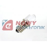 Dioda LED E10-1W 12V biała