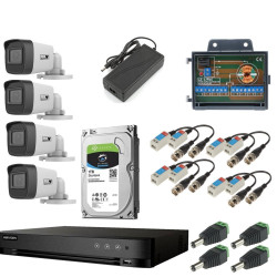 Zestaw monitoringu 4 kamer 4MPX| tuby, HIKvision rejestrator, HDD 1TB, rozdzielacz DC, zasilacz,-Monitoring CCTV