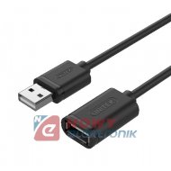 Kabel USB 2.0 Wt.A/Gn.A  3m UNITEK Y-C417GBK, Przedłużacz USB