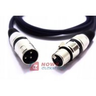 Kabel mikrofonowy XLR 7,5m Wt/Gn Wtyk-Gniazdo, Vitalco MK06