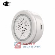 Syrena alarmowa TUYA WIFI  + LED + czujnik temperatury i wilgotności ALARM