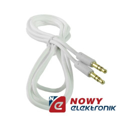 Kabel Jack 3,5St Wt.-Wt. 1m Bi Biały JKJ20 Vitalco Wtyk slim-Kable i Przyłącza RTV i PC
