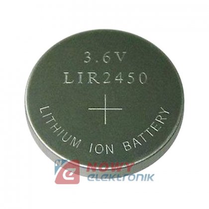 Akumulator LIR2450 3.6V Li-Ion 120mAh 24,5x5mm