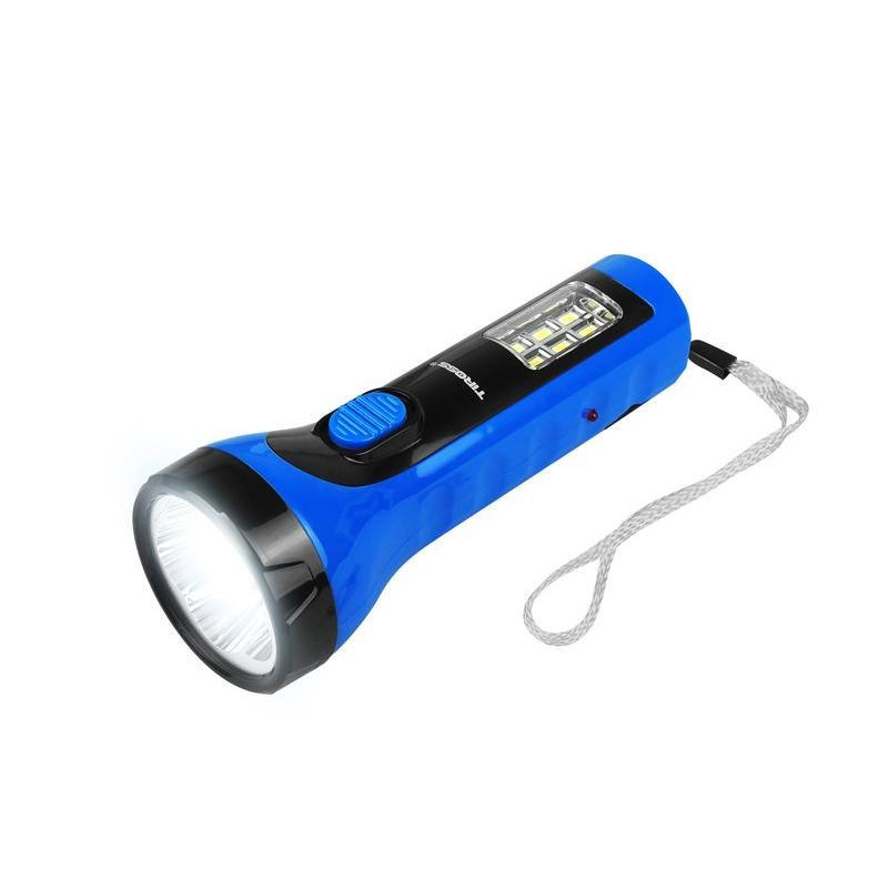 Latarka ręczna 5+6LED SMD TS2228 Niebieska 230V z akumulatorem ]-Oświetlenie