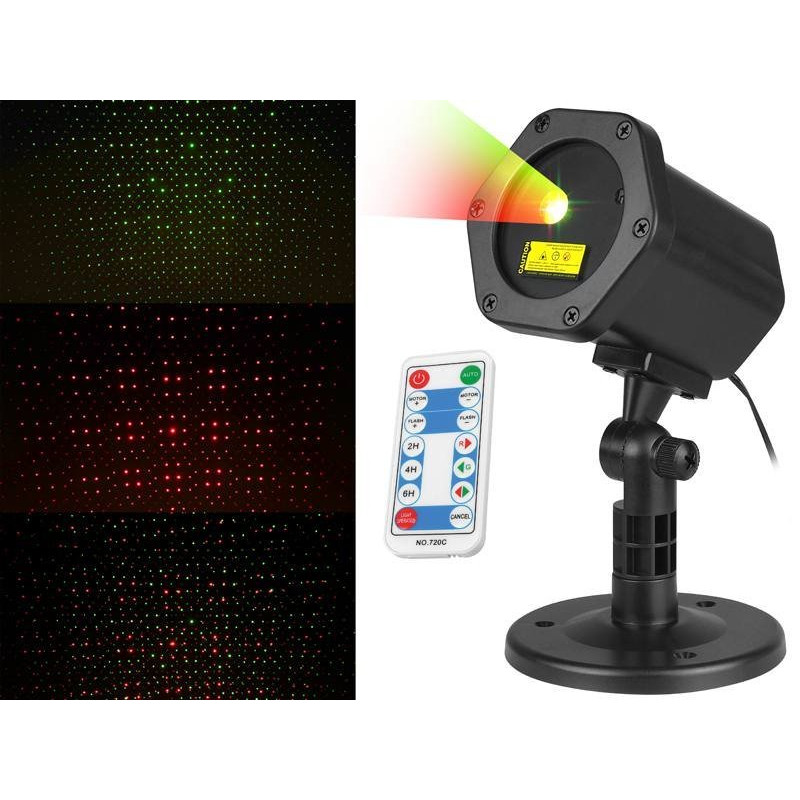 Projektor ogrodowy laserowy LTC Pilot, IP65, Zasilacz-Efekty Dyskotekowe