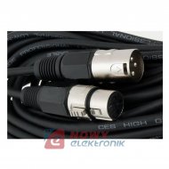 Kabel mikrofonowy XLR 15m Wt/Gn Wtyk-Gniazdo, Vitalco MK02
