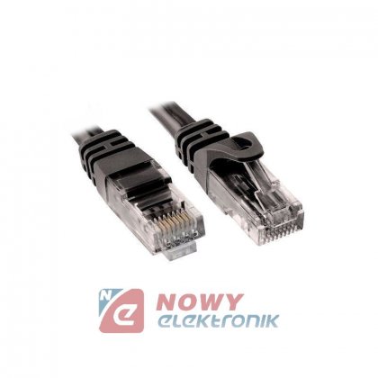 Kabel LAN Kat.6 UTP 5m Czarny Patchcord
