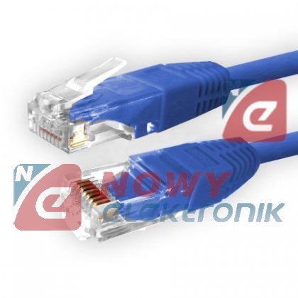Kabel LAN Kat.6 UTP 3m Niebieski