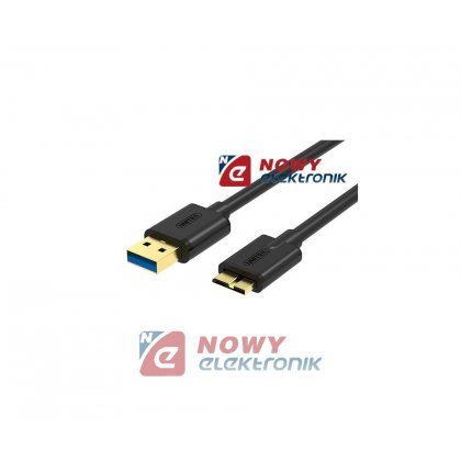 Kabel USB 3.0 Wt.A/Wt.Mikro B 1m Y-C461GBK UNITEK Mikro USB B, do dysków