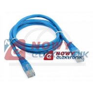 Kabel LAN Kat.6 UTP 0,5m Blue Niebieski