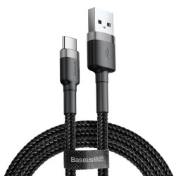 Kabel USB A - USB-C 2m BASEUS QC 3.0 2A Szaro-czarny-Kable i Przyłącza RTV i PC
