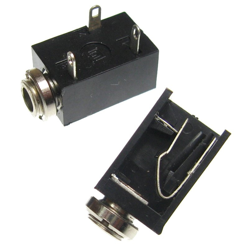 アクセサリー jack Gniazdo Jack 3,5mm mono GS 2-3 przykręcane do obudowy, z