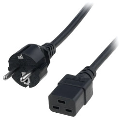 Kabel zasil. C19 2m serwerowy sieciowy IEC C19 żeński-Elektryka
