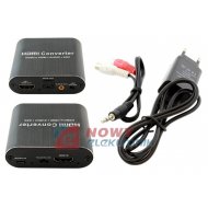 Konwerter sygnału HDMI do HDMI + ekstraktor AUDIO+ARC  (SPDIF/TOSLINK/JAC
