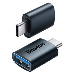Przejście USB-C na USB3.2 OTG Adapter OTG, BASEUS, 10Gb/s Niebieski-Komputery i Tablety