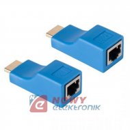 Przedłużacz HDMI LAN do 30m RJ45 Extender