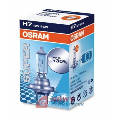 Żarówka H7 12V/55W OSRAM Super PX26D Up to 30%