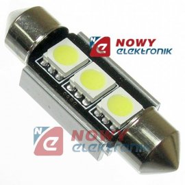 Dioda LED C5W 36mm 3xSMD5050 CAN CANBUS żarówka Biała 12V