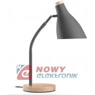 Lampa Biurkowa TRACER Scandi Grey, szara, E27 Max 40W