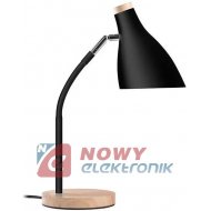 Lampa Biurkowa TRACER Scandi Black, czarna, E27 Max 40W