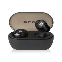 Słuchawki Bluetooth BLOW BTE100 Earbuds bezprzewodowe, douszne, czarne-Naglosnienie i Estrada