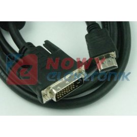 Kabel HDMI - DVI 3m VITALCO