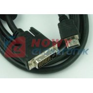 Kabel HDMI - DVI 3m VITALCO