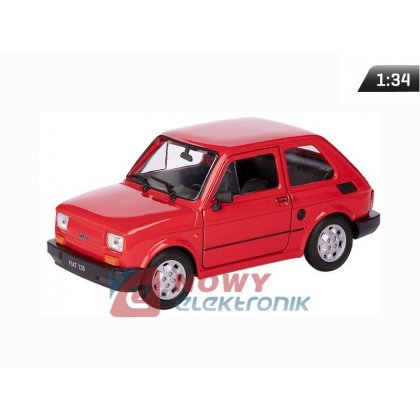 Model FIAT PRL 126p czerwony 1:34 Mały Fiat, Maluch