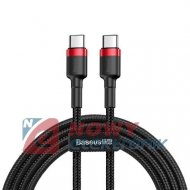 Kabel USB-C Wtyk-Wtyk 1m Baseus Red+Black QC3.0 Power Delivery 60W