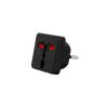 Adapter podr. AC/AC wt.PL/gn.GB- USA Czarny Przejściówka-Elektryka