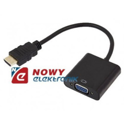 Konwerter HDMI/VGA D-SUB FULL HD wejscie HDMI/wyjscie VGA-RTV SAT DVB-T