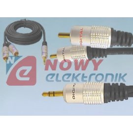 Kabel Jack 3,5 - 2xRCA 2,5m VITALCO, Digital, Stereo
