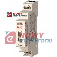 Przekaźnik DIN PEM-01/024 24V AC/DC 16A 1 NO/NC ZAMEL elektromagnet.