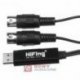 Adapter konwerter USB MIDI HiFING interfejs kabel IN-OUT MIDI