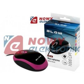 Mysz optyczna BLOW MP-20 Pink Różowa, USB