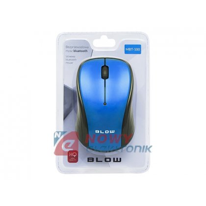 Mysz BLOW Bezp. MBT-100 Blue Bluetooth optyczna, niebieska
