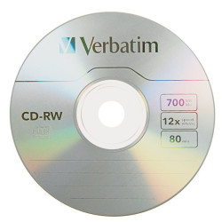 Płyta CD-RW VERBATIM 700MB 1 Szt X12 Scratch Resistant-Komputery i Tablety