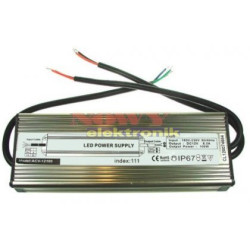 Zasilacz ZI LED 12V/8,3A    IP67 100W Impulsowy, aluminiowy 210x68x40-Zasilacze i Transformatory