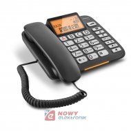 Telefon DL580 Gigaset  Czarny, dla seniora, głośne dzwonki