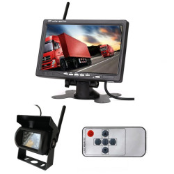 Monitor LCD-TFT 7" + 1x KAMERA | BUS ZESTAW bezprzewodowy x1, 12V-24V-CAR AUDIO-VIDEO