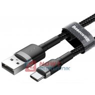 Kabel USB  USB-C 1m BASEUS TYPE-C Gray+Black 3A